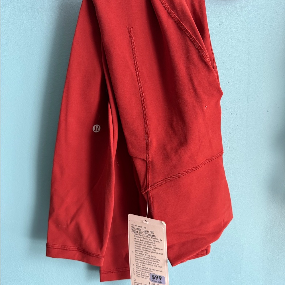 Lululemon Red Wunder train leggings